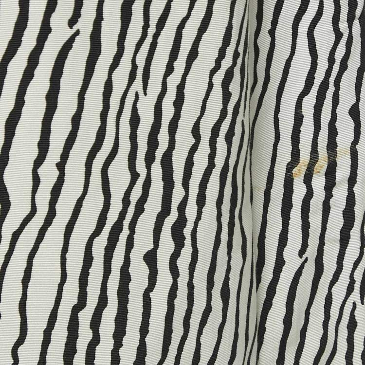 Pre Owned S'Max Mara White Printed Cotton Blend Sleeveless Short Dress S