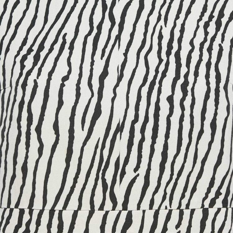 Pre Owned S'Max Mara White Printed Cotton Blend Sleeveless Short Dress S