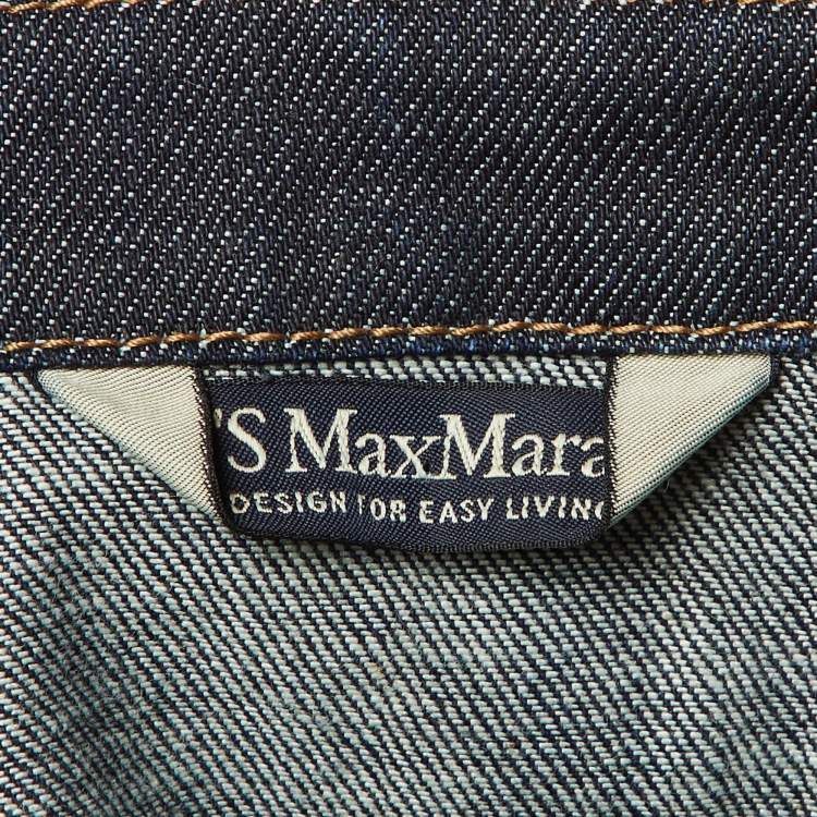 Pre Owned S'Max Mara Dark Blue Denim Oversized Jacket L