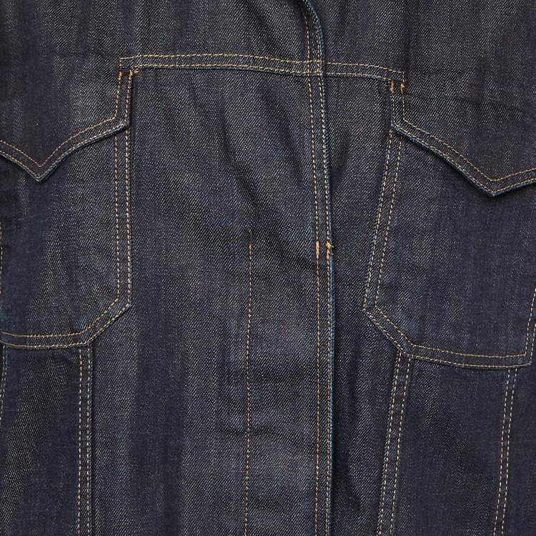 Pre Owned S'Max Mara Dark Blue Denim Oversized Jacket L
