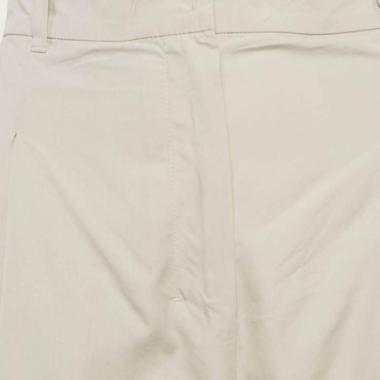 مملوكة مسبقًا S'Max Mara Grey Cotton Wide-Leg Trousers M