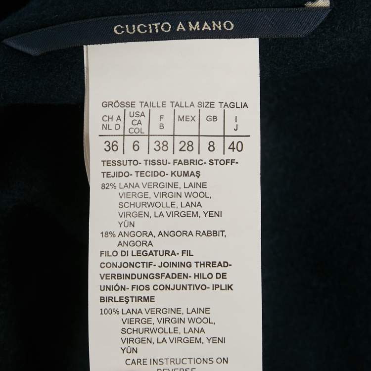 Pre Owned S'Max Mara Navy Blue Double Breasted Sleeveless Coat S