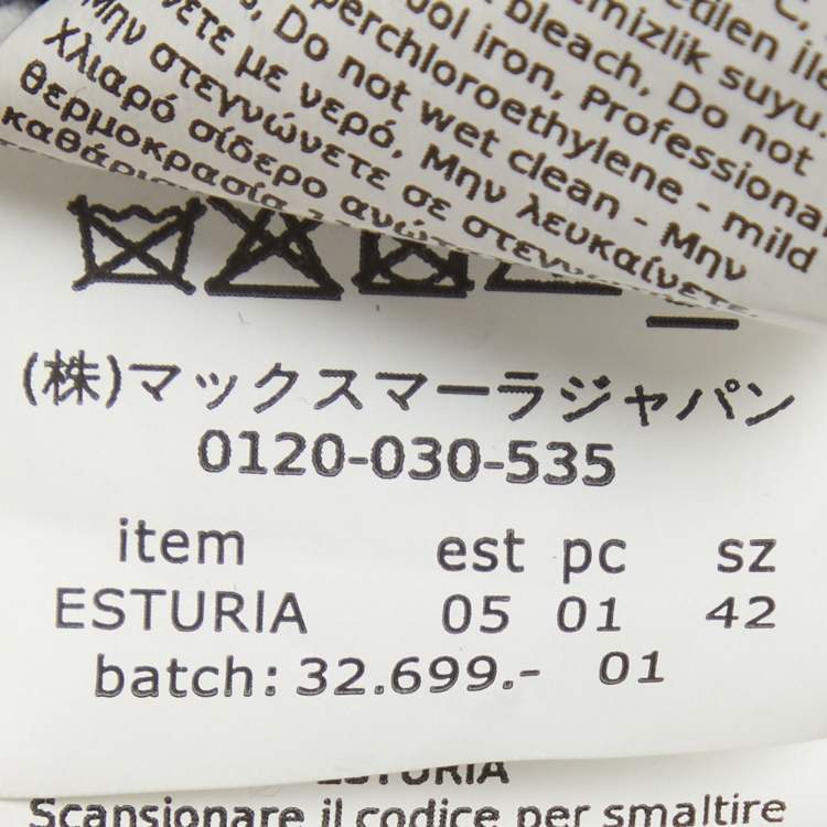 Pre Owned S'Max Mara Black Wool Felt Belted Coat M