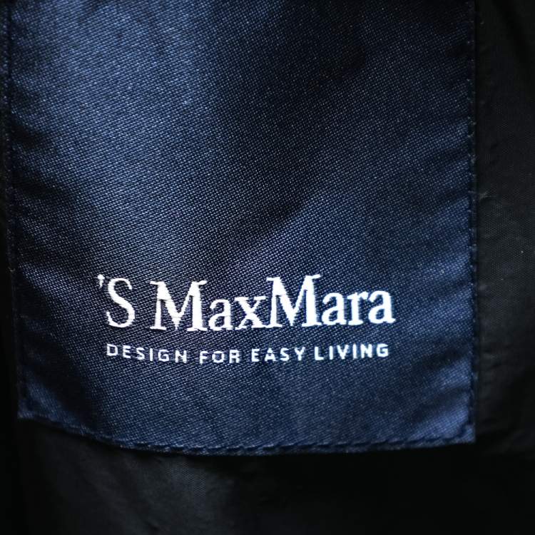 مملوكة مسبقًا S'Max Mara Brown Animal Printed Fur Button Front Coat M