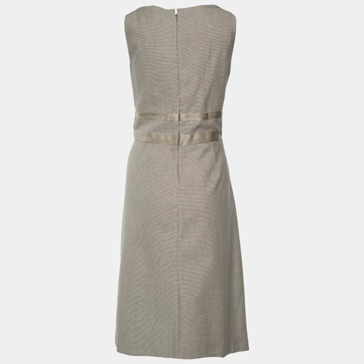 Pre Owned S'Max Mara Light Beige Cotton Dress M