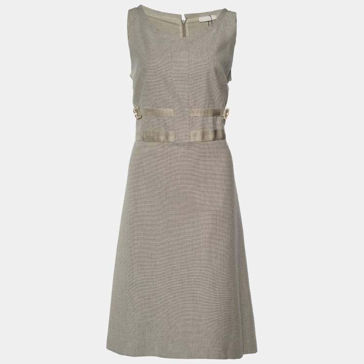 Pre Owned S'Max Mara Light Beige Cotton Dress M