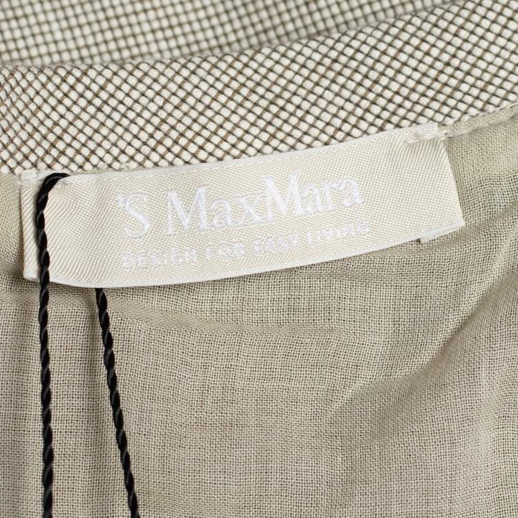 Pre Owned S'Max Mara Light Beige Cotton Dress M