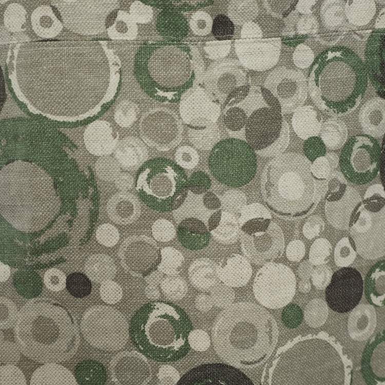 Pre Owned S'Max Mara Grey Printed Linen Sleeveless Dress L