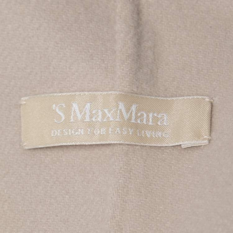 مملوكة مسبقًا S'Max Mara Off White Wool Belted Coat XS