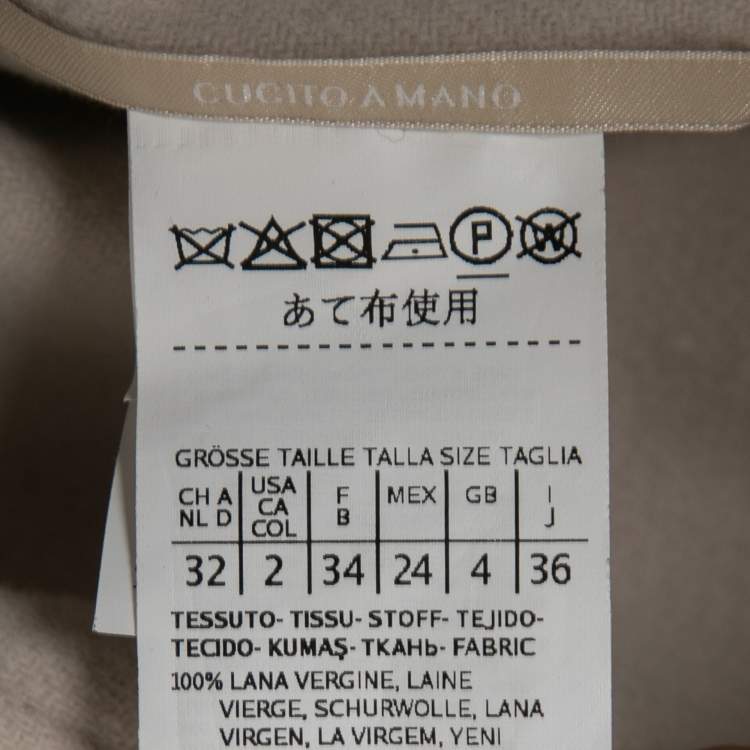 مملوكة مسبقًا S'Max Mara Off White Wool Belted Coat XS
