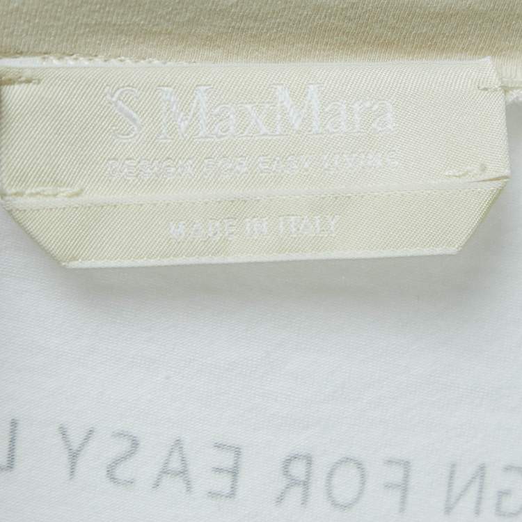 مملوكة مسبقًا S'Max Mara White Cotton Knit Sleeveless Top M