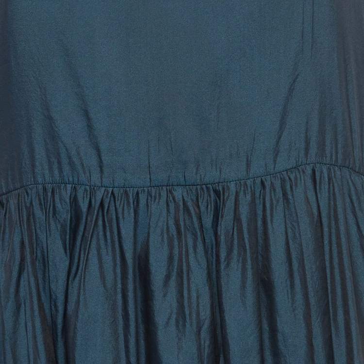 مملوكة مسبقًا S'Max Mara Blue Organza Fatoso Midi Dress M