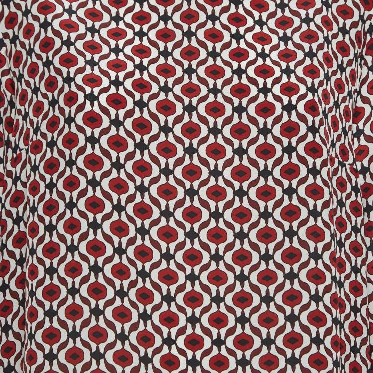 Pre Owned S'Max Mara Multicolor Printed Silk Top L