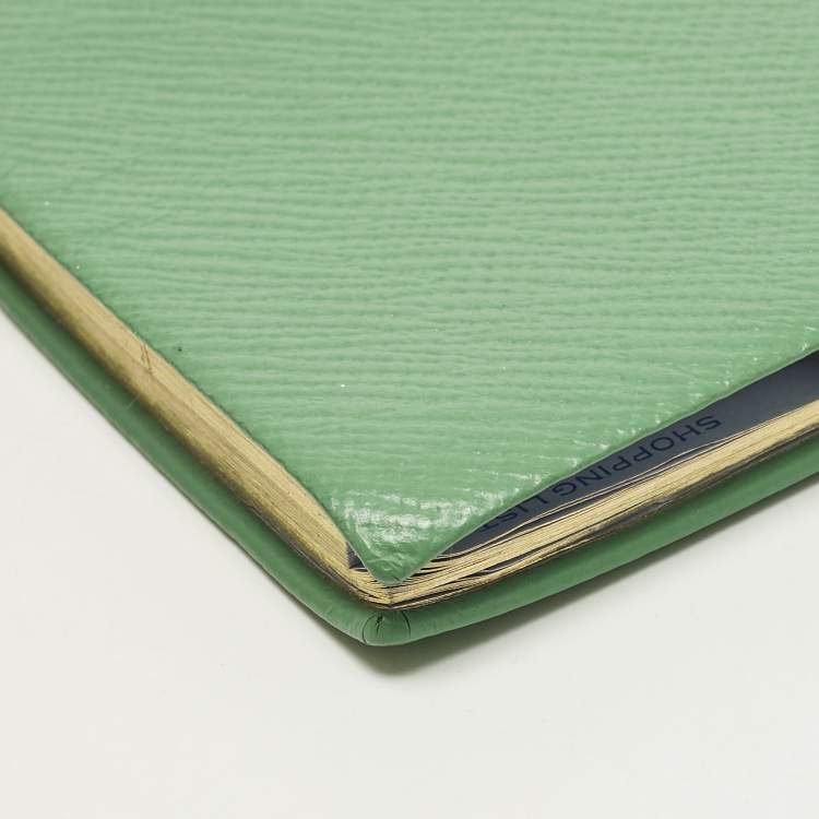 Pre Owned Smythson Fashion Planner Green Leather