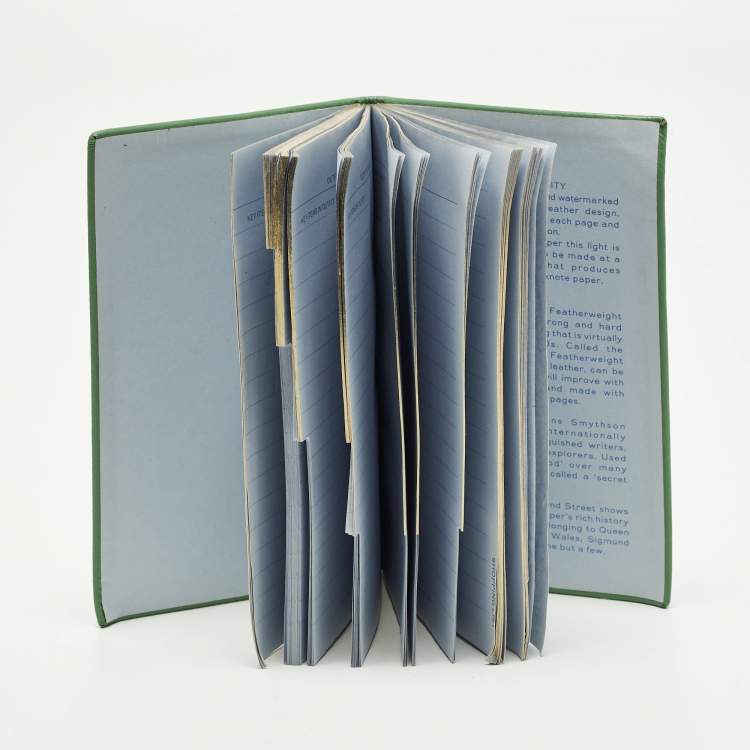 Pre Owned Smythson Fashion Planner Green Leather