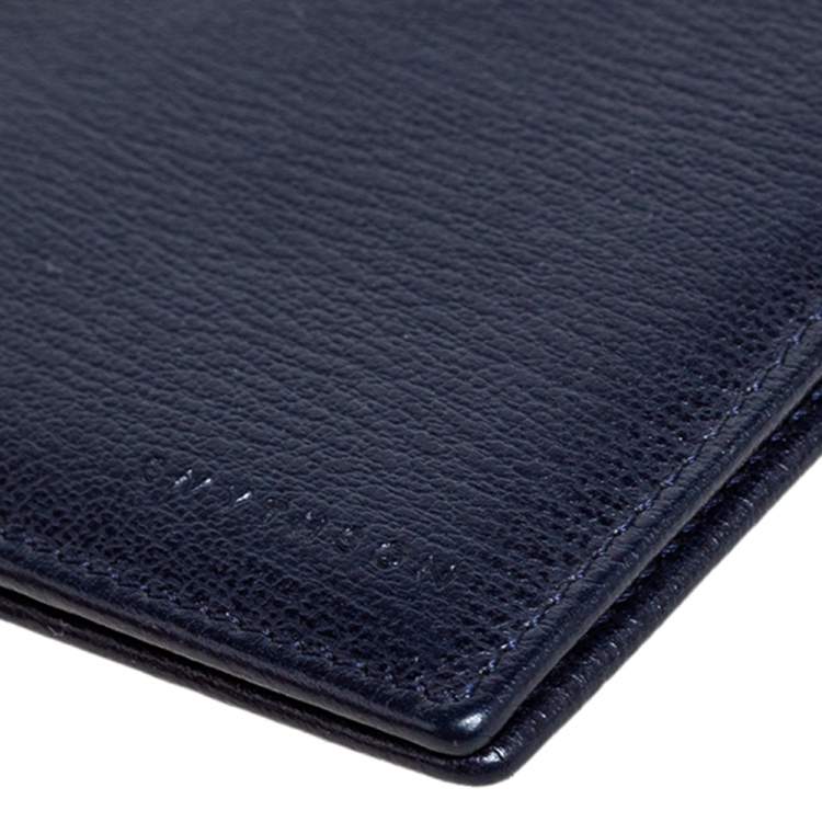 Pre Owned Smythson Blue Leather Ludlow Passport Cover