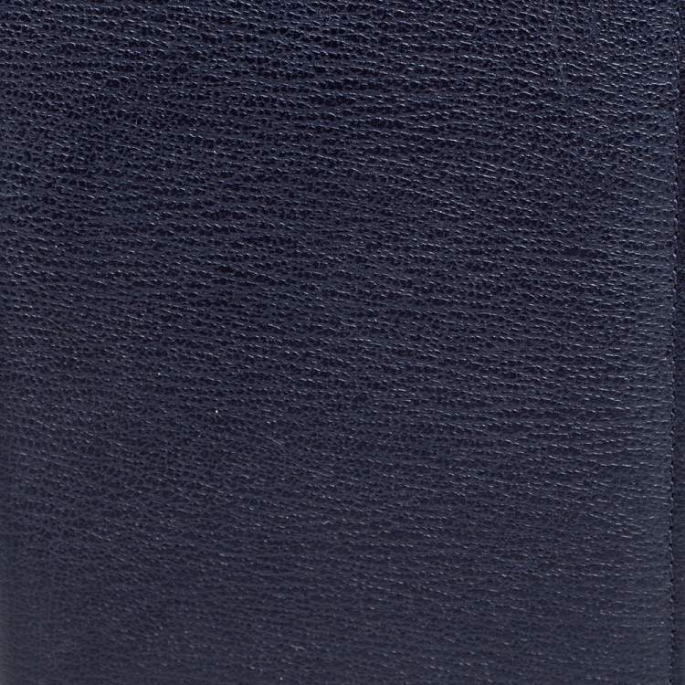 Pre Owned Smythson Blue Leather Ludlow Passport Cover