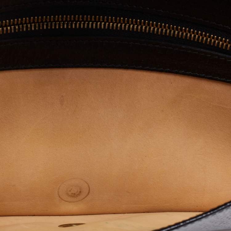 Pre Owned Smythson Black Leather Travel Document Holder