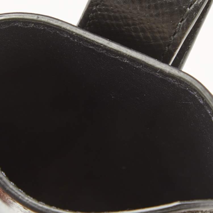 Pre Owned Smythson Black Leather Phone Cover