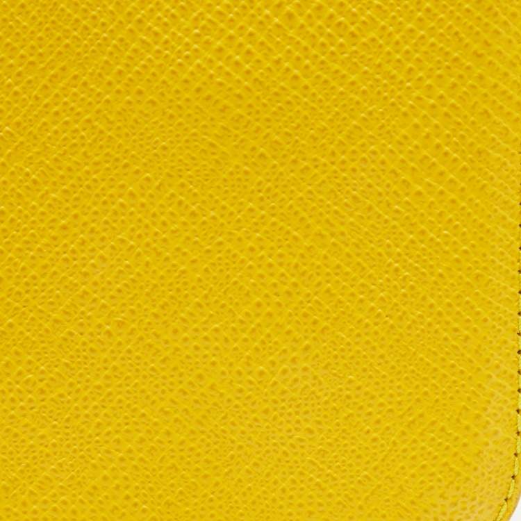 Pre Owned Smythson Yellow Leather Phone Cover
