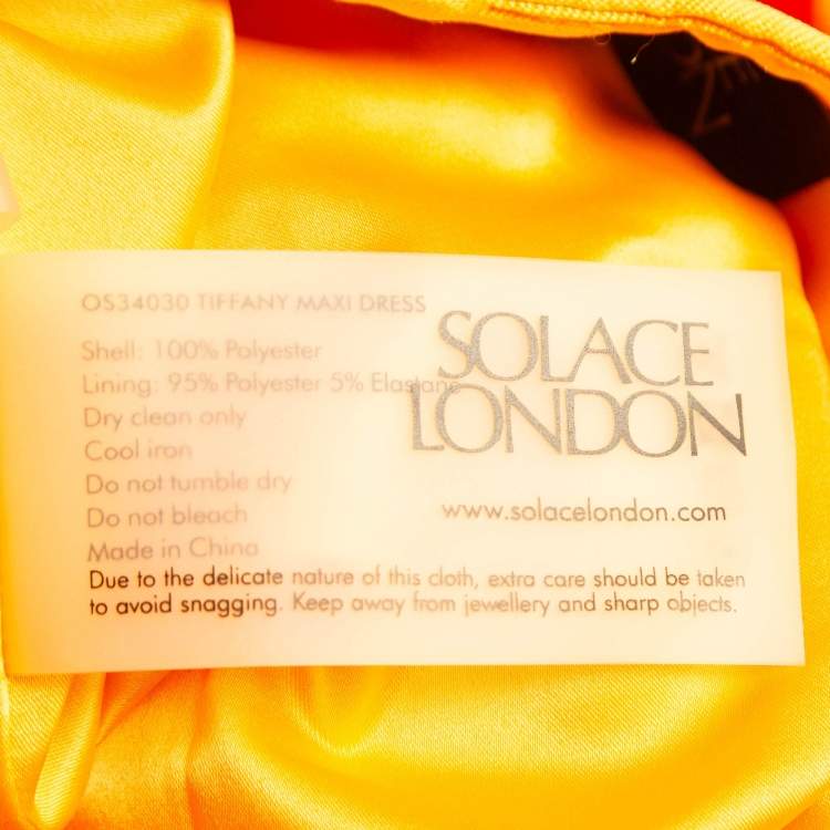 Pre Owned Solace London Mustard Yellow Tiffany Bandeau Maxi Dress M