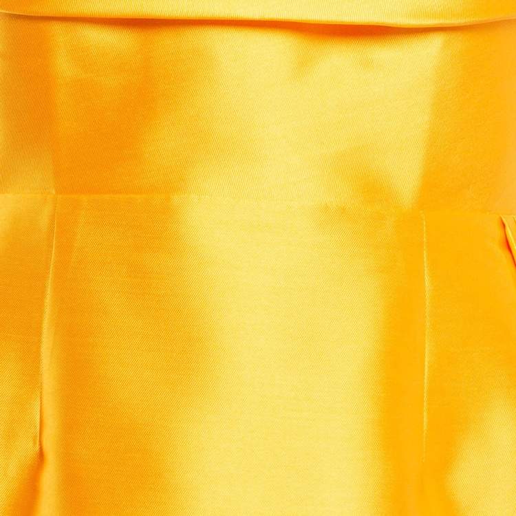 Pre Owned Solace London Mustard Yellow Tiffany Bandeau Maxi Dress M