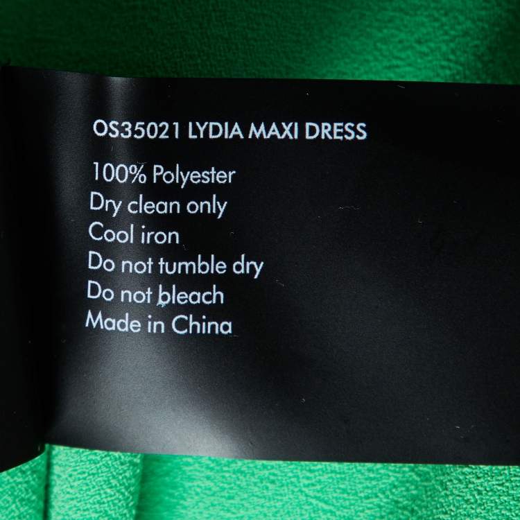 مملوكة مسبقًا Solace London Green Crepe Cape Detail Lydia Maxi Dress M