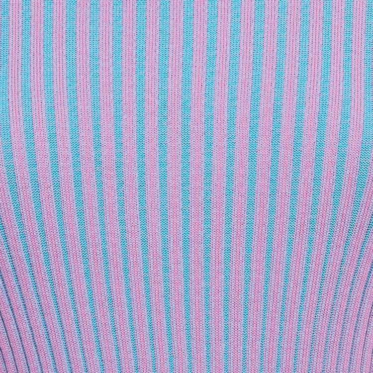 Pre Owned Solace London Purple Dania Rib Knit Top M