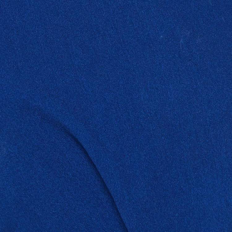 Pre Owned Solace London Blue Crepe One-Shoulder Chrysa Crop Top S