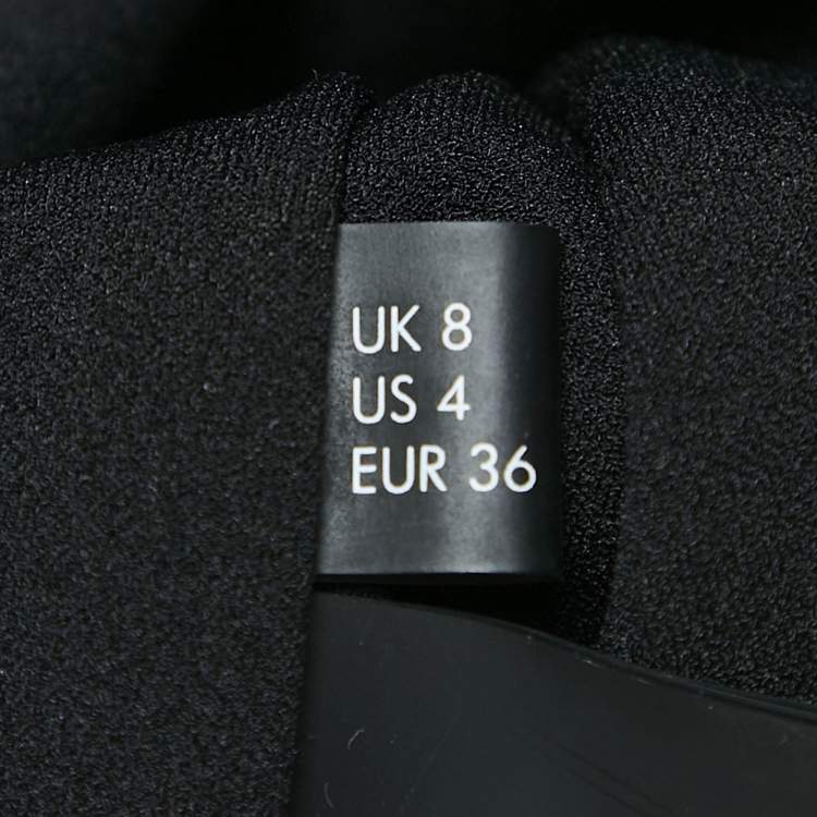 Pre Owned Solace London Black Crepe Trail Detail Irma Maxi Dress S