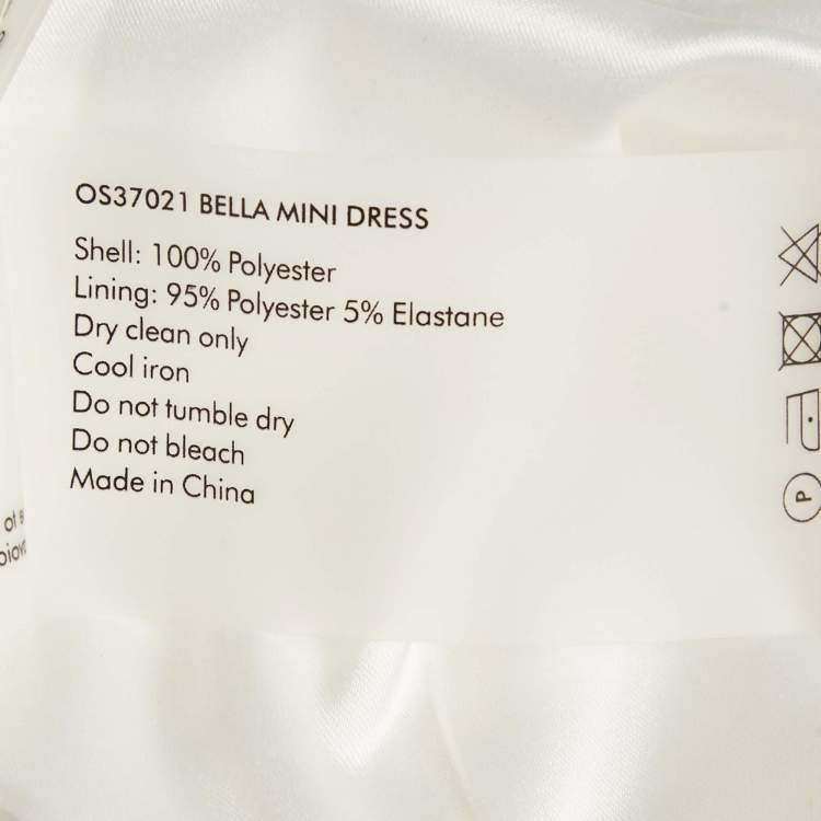 Pre Owned Solace London White Satin Off-Shoulder Puff Sleeve Bella Mini Dress M