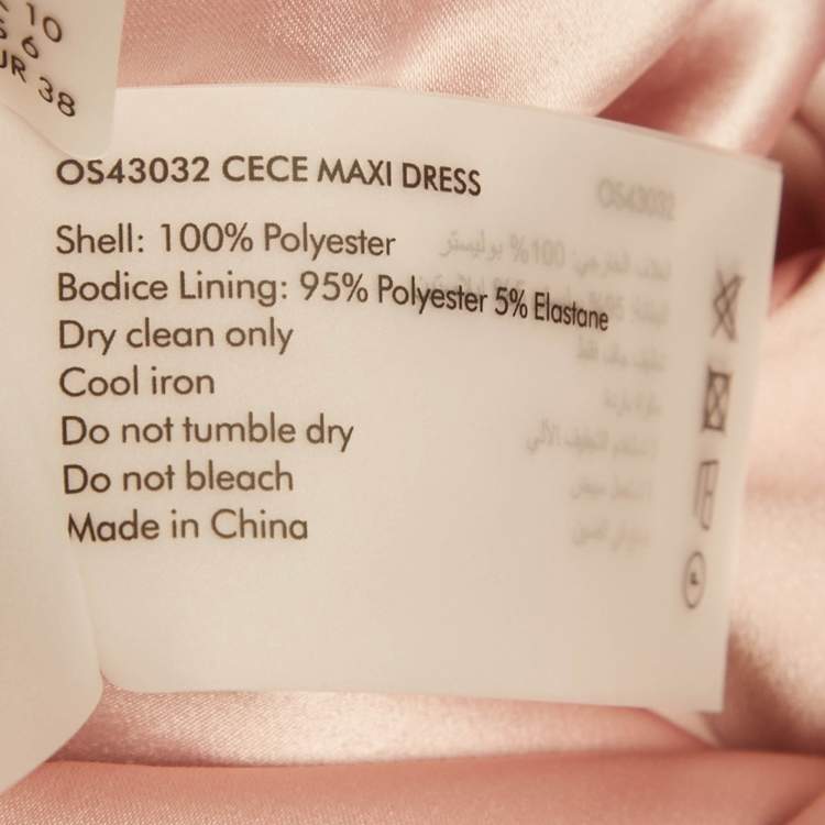 Pre Owned Solace London Pink Crepe Scarf- Neck Detail Cece Maxi Dress M