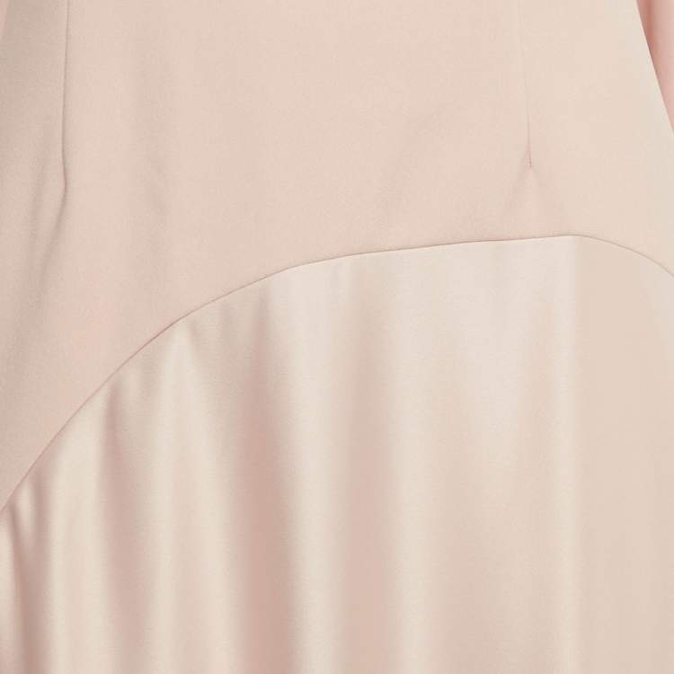 Pre Owned Solace London Pink Crepe Scarf- Neck Detail Cece Maxi Dress M