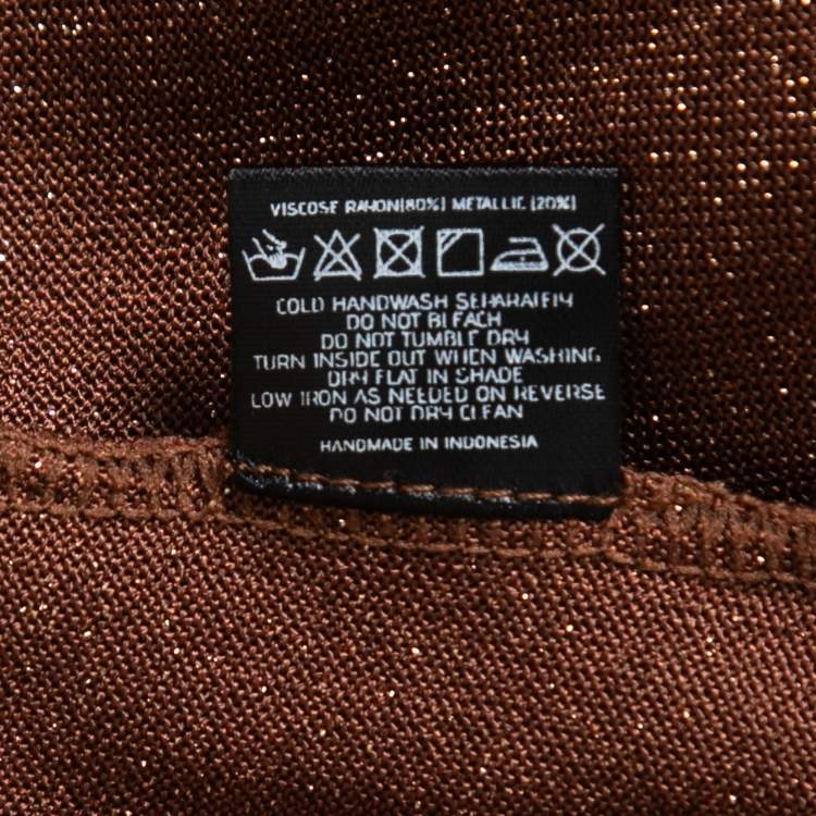 Pre Owned  Sommer Swim Brown Lurex Knit 3 Piece Set One Size