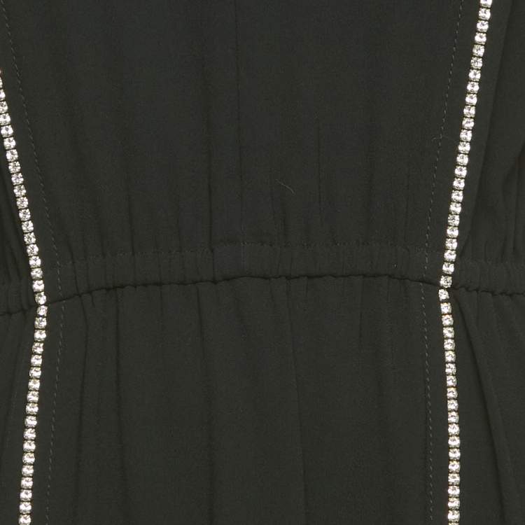 Pre Owned Sonia Rykiel Black Crystal Embellished Crepe Maxi Dress M