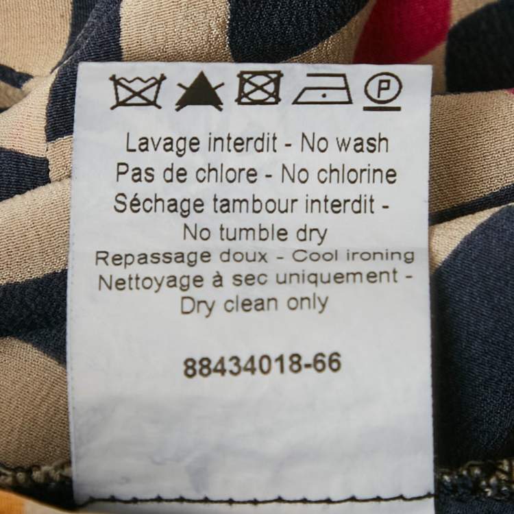 مملوكة مسبقًا Sonia Rykiel Multicolor Printed Silk Top & Pants Set M