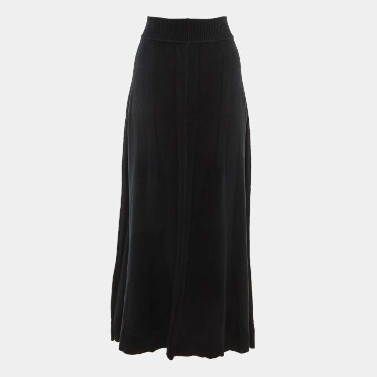 Pre Owned Sonia Rykiel Black Knit Maxi Skirt M 