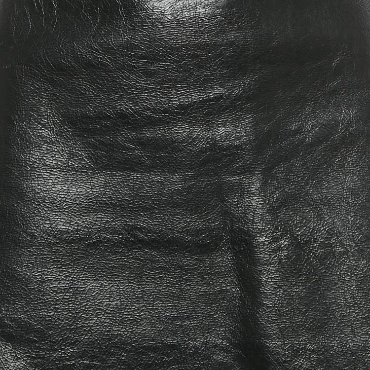 مملوكة مسبقًا Sonia Rykiel Black Leather Buttoned Mini Skirt M