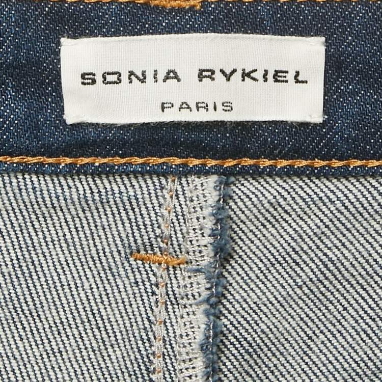 Pre Owned Sonia Rykiel Blue Denim Flared Jeans M/Waist 30"