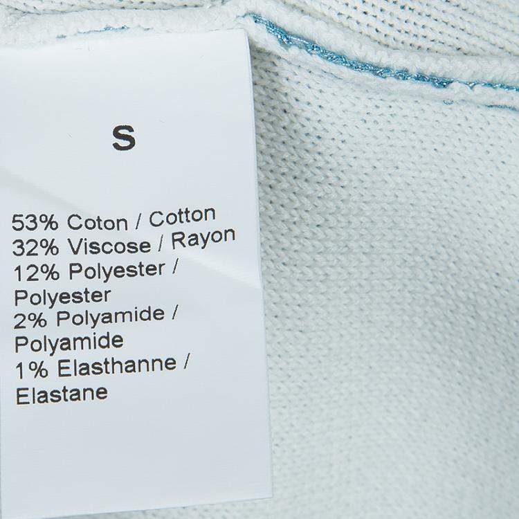 Pre Owned Sonia Rykiel Blue Shimmer Sweater S
