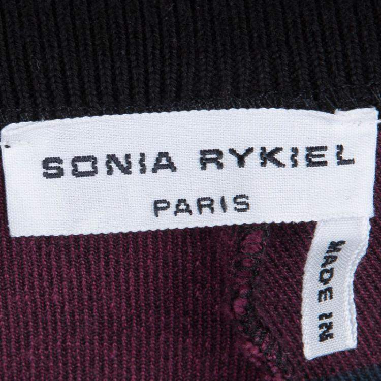 Pre Owned Sonia Rykiel Multicolor Striped Velvet Jogger Pants XL