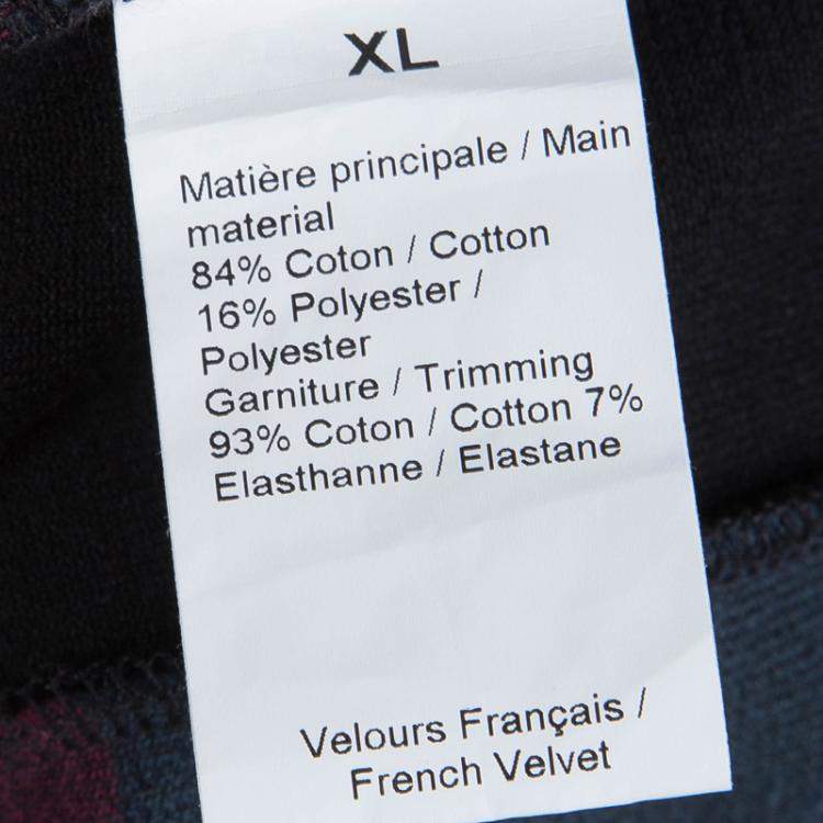 Pre Owned Sonia Rykiel Multicolor Striped Velvet Jogger Pants XL