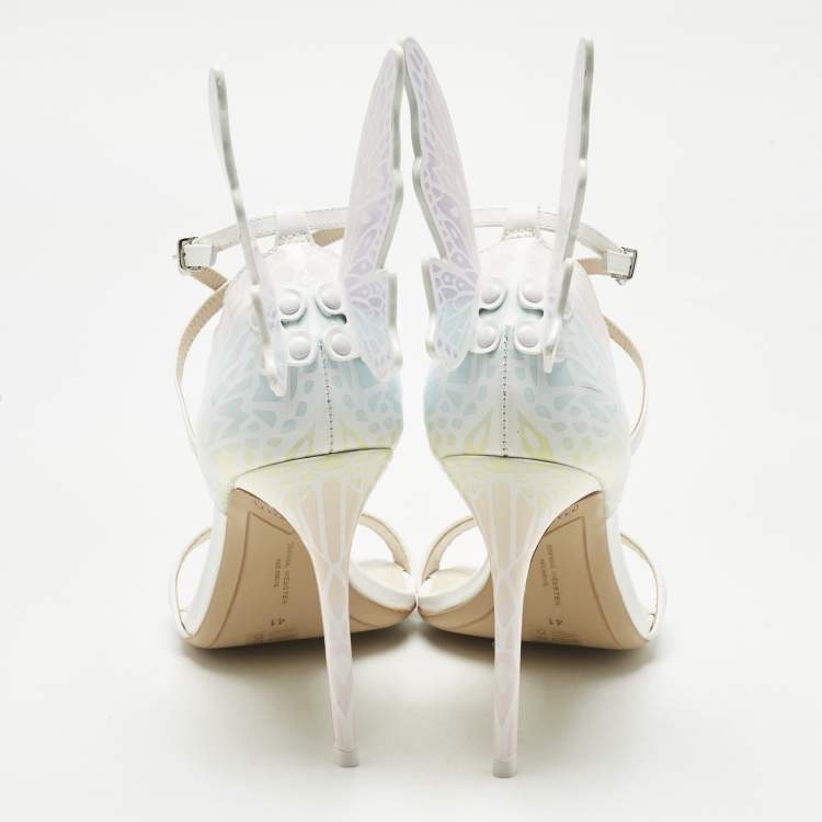 Pre Owned Sophia Webster Multicolor Patent Leather Chiara Butterfly Sandals Size 41