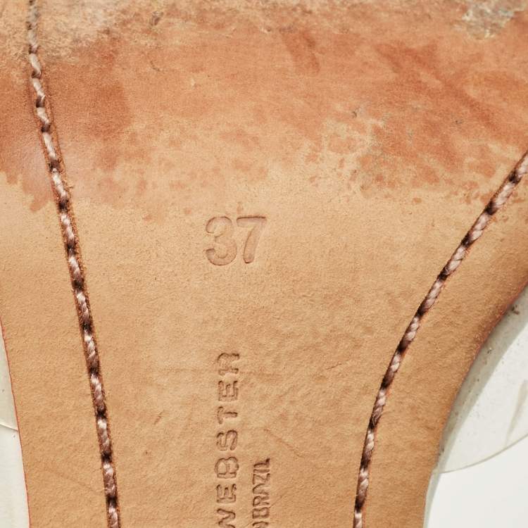 Pre Owned Sophia Webster Daria Size 37 Multicolor Leather and PVC Slingback Pumps