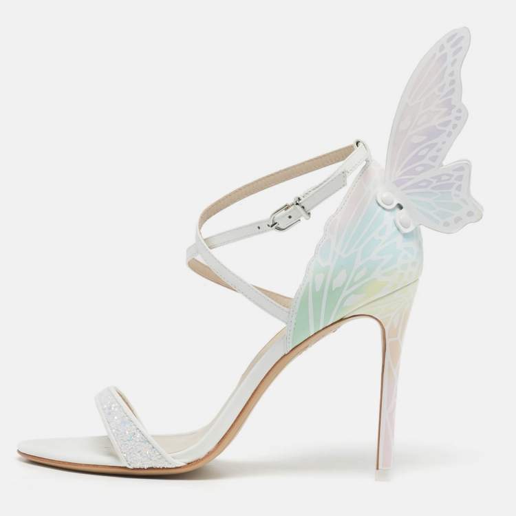 مملوكة مسبقًا Sophia Webster Talulah Size 37.5 Multicolor Leather Ankle Strap Sandals