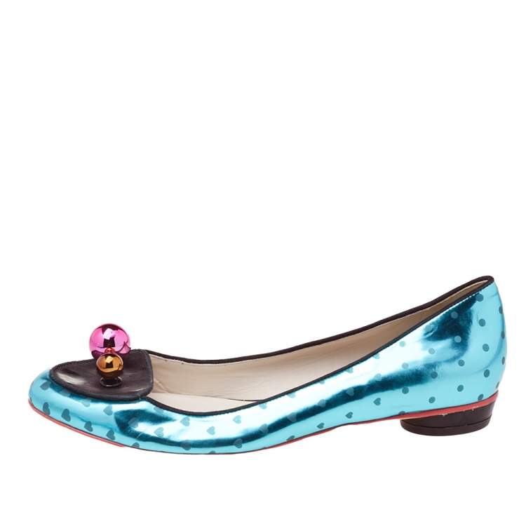 Pre Owned Sophia Webster Multicolor Leather Ballet Flats Size 41