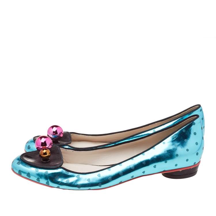 Pre Owned Sophia Webster Multicolor Leather Ballet Flats Size 41