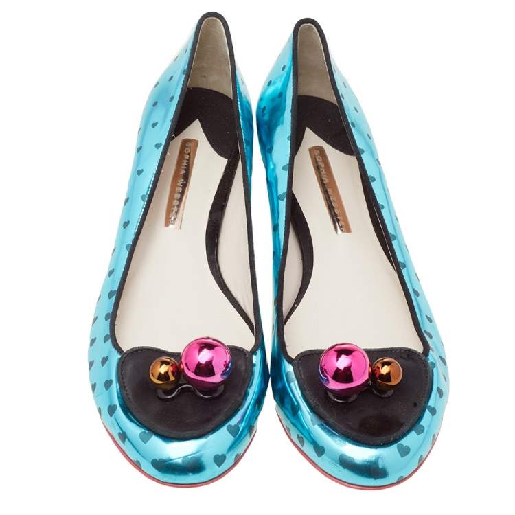 Pre Owned Sophia Webster Multicolor Leather Ballet Flats Size 41