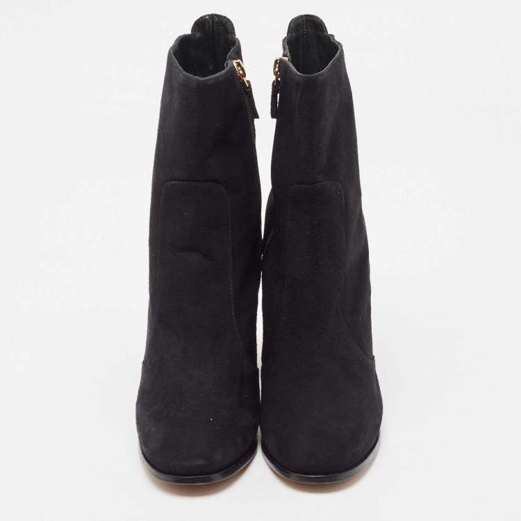 Pre Owned Sophia Webster Black Suede Felicity Ankle Boots Size 41.5