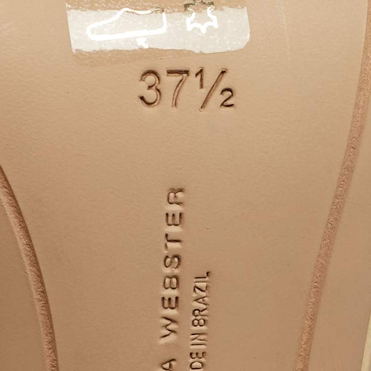 Pre Owned Sophia Webster White Leather and PVC Wing Embellished Mules Size 37.5 
